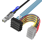 HD Mini SAS SFF-8644转4SFF-8482+大4P 效劳器硬盘数据线