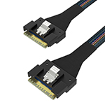 SlimSAS SFF-8654 8i转SFF-8654 8i 防斜插效劳器硬盘数据线